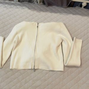 White cropped sweater